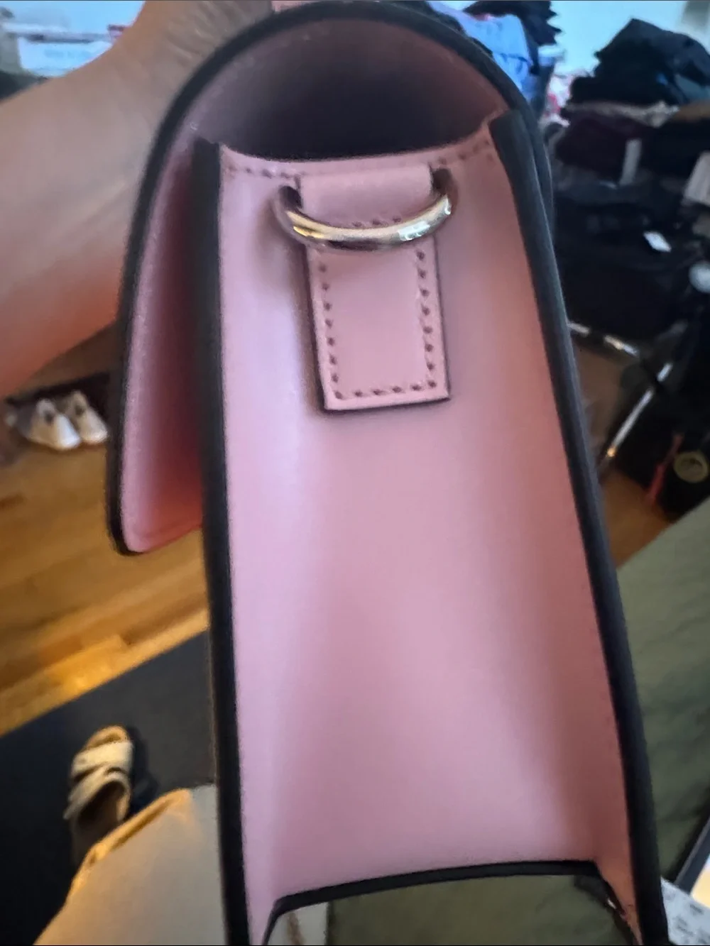 Versace Pink Leather Top-Handle Satchel with Silver Medusa, Calfskin Leather .Sm - Picture 12 of 12
